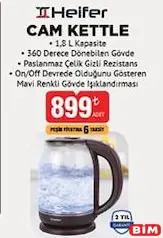 HEİFER CAM KETTLE SU ISITICI